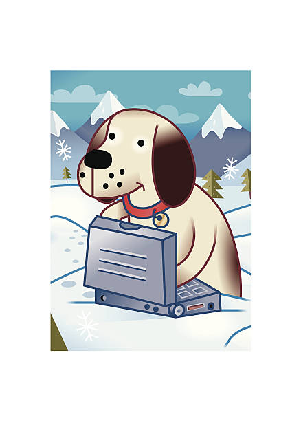 ilustrações de stock, clip art, desenhos animados e ícones de cão miniatura - computer humor stranded business