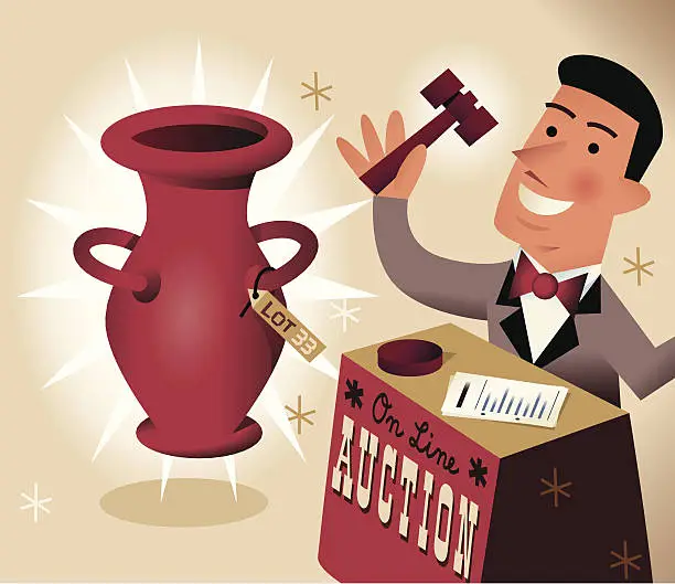 Vector illustration of Auctioneer