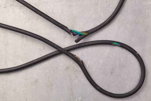 istock Close-up of cracked wires on a rocky surface 1489810596