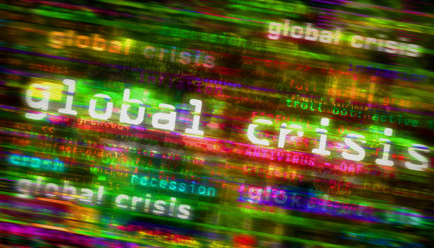 istock Global crisis media and abstract screen 3d illustration 1489830386