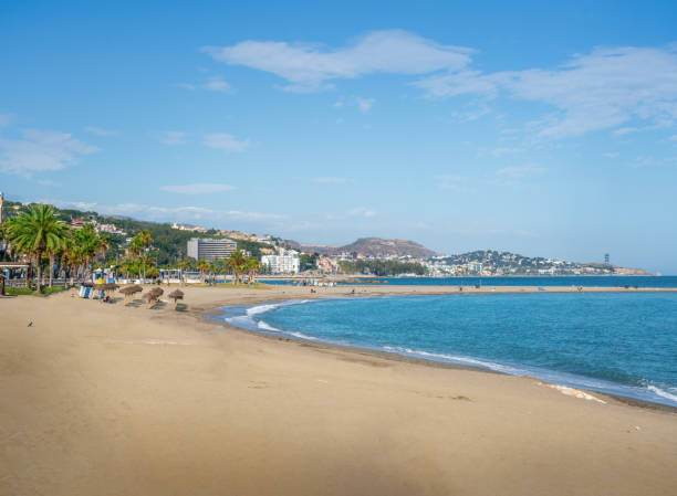 La Malagueta Beach - Malaga, Andalusia, Spain stock photo