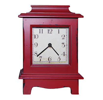 old-fashioned metal wall clock