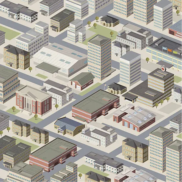 Vector illustration of Modern city