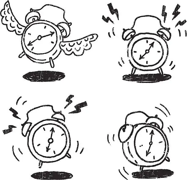 Vector illustration of Alarm clocks