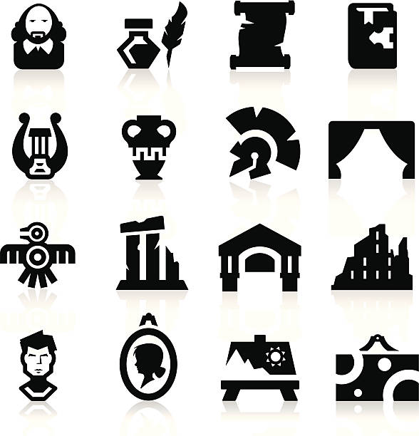 geschichte und kultur symbole - classical greek greek culture roman greece stock-grafiken, -clipart, -cartoons und -symbole