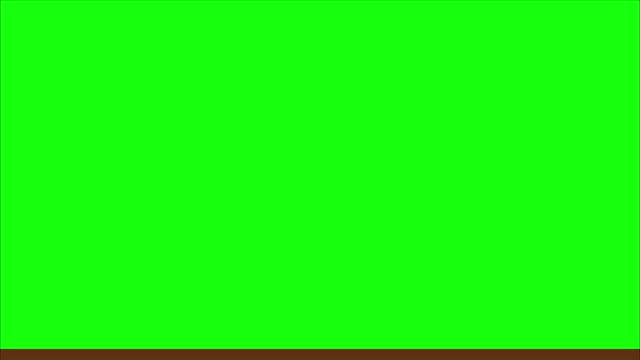 Cartoon animation of a bouncing red ball isolated on a green screen background