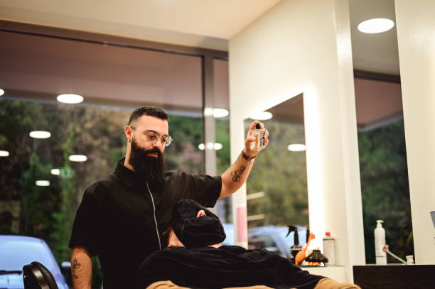 istock spa treatment at a barber shop. 1489876795