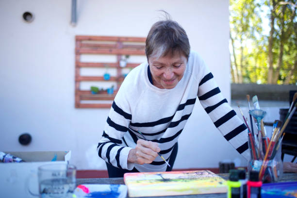 istock woman painting on a canvas 1489890127