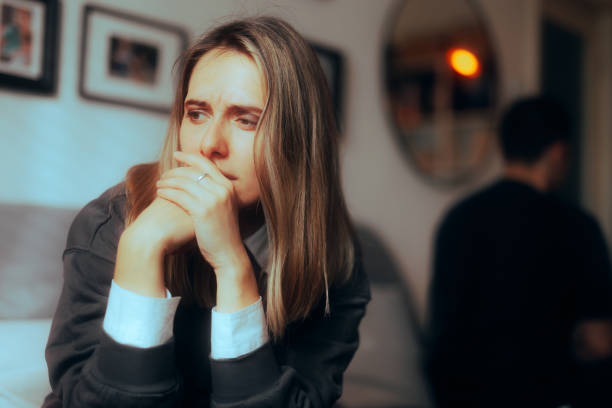 istock Sad Woman Fighting with her Partner Thinking about Separation 1489907265