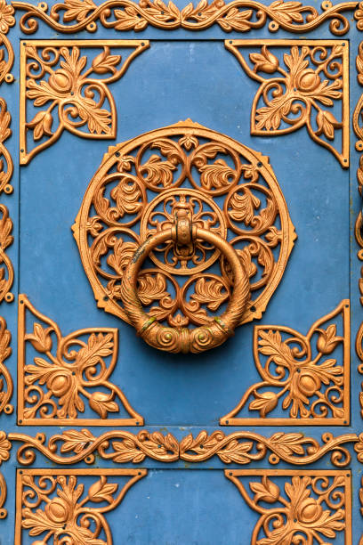 istock Eastern Europe,Ukraine, Kiev, Kyiv. St Michael's Cathedrale. Functioning monastery. Built in Middle Ages. Ornate doors with circular ring handles. 1489911867