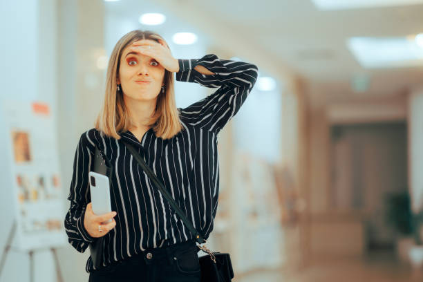 Confused Public Relation Specialist Feeling Overwhelmed and Stressed
