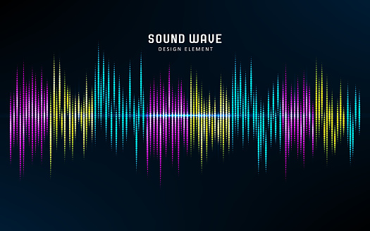 Sound waves. Motion sound wave abstract background