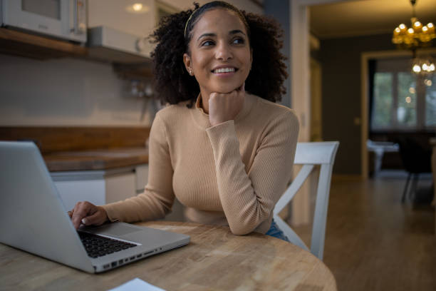 istock Woman working from home 1489926713