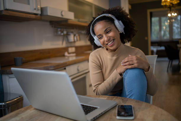 istock Young woman working from home 1489926736