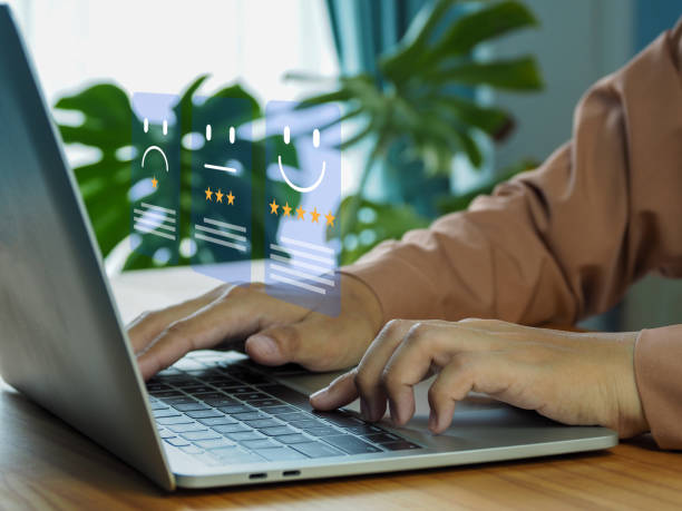 istock Satisfaction Rating on the digital window 1489932266