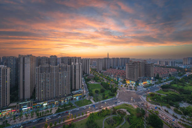 istock Sunset Chengdu Residential Building 1489936746