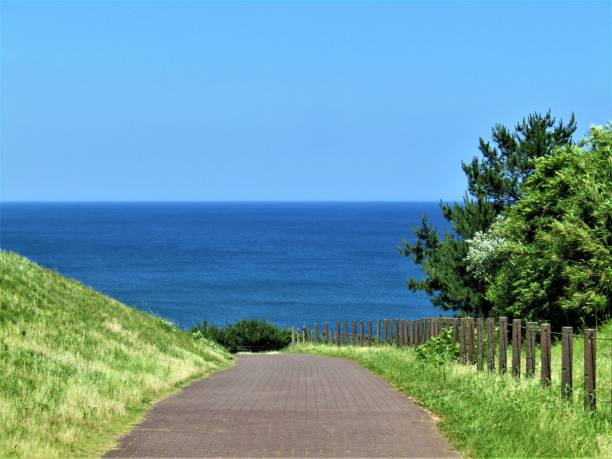 istock Japan. Road to the sea. 1489945676