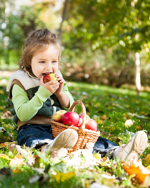 istock Child in autumn park 148994746