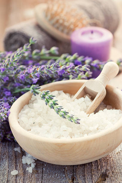 istock Spa with lavender and towel 148995306