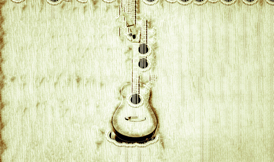 Semi-acoustic electric guitar