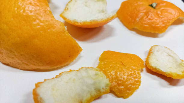 istock Texture Play: Close-up of Citrus Peel after Peeling 1489966127