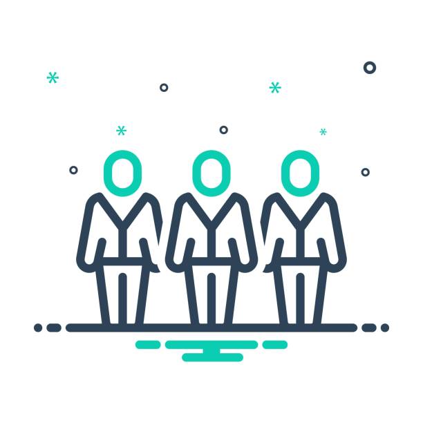 Trio threesome Icon for trio, threesome, three, triumvirate, triumvirate, triad, troika, people, team, group, leadership triumvirate stock illustrations