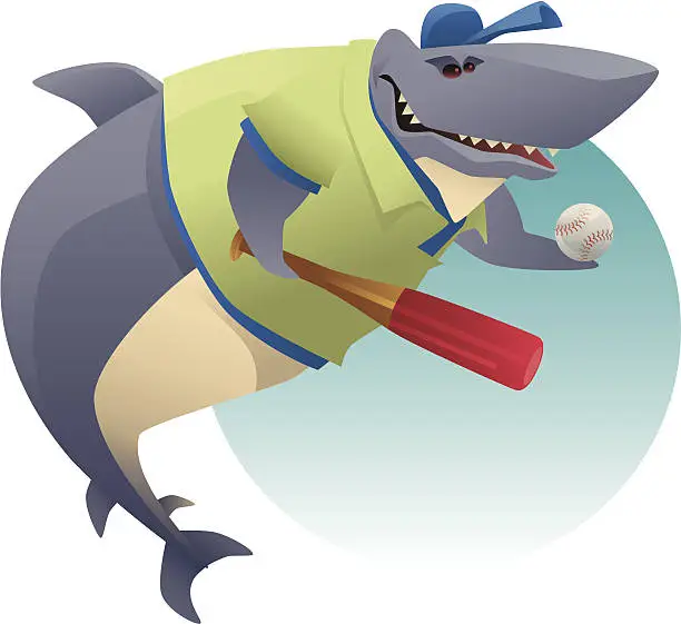Vector illustration of fat shark