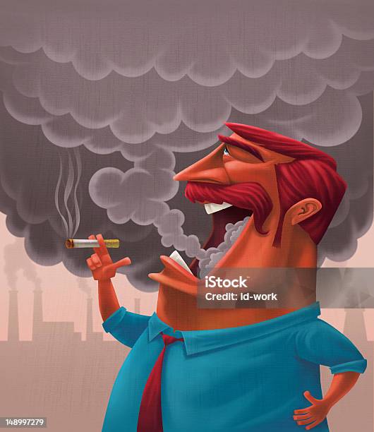 Homem De Fumar - Arte vetorial de stock e mais imagens de Adulto - Adulto, Adulto maduro, Alimentação Não-saudável