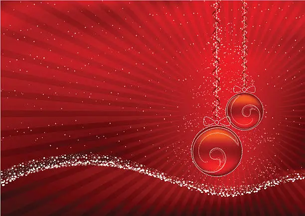 Vector illustration of Red Christmas Background