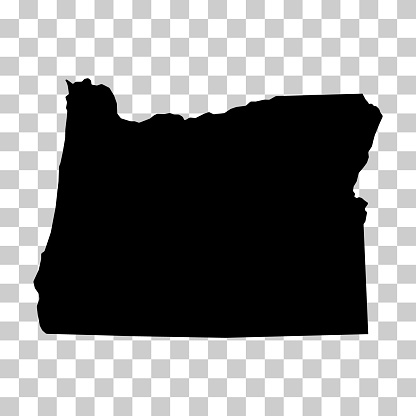 Oregon map shape, united states of america. Flat concept icon symbol vector illustration .