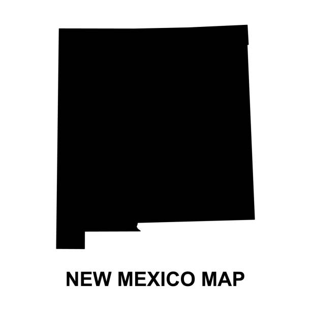 new mexico karte, vereinigte staaten von amerika. flaches konzeptsymbol symbol-vektorillustration - outline mexico flat world map stock-grafiken, -clipart, -cartoons und -symbole