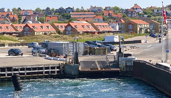 View of Hundested from the Hundested-Rørvig Ferry, which is a former Danish fishing village.