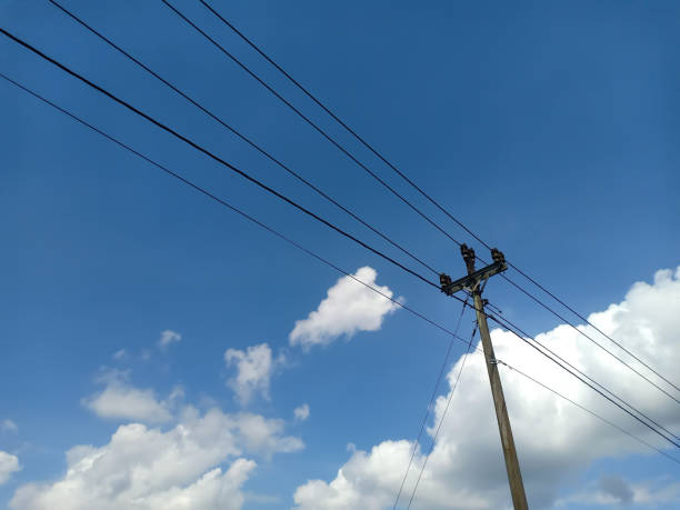istock Lonely electricity poles 1489984173