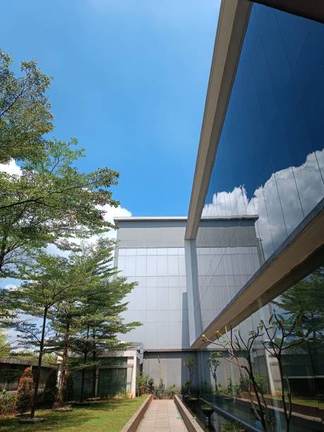 istock The reflection of the sky on the building. 1489984254