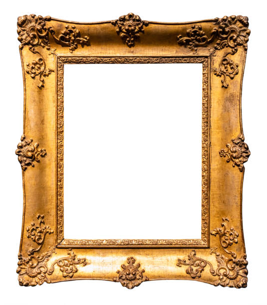 istock old vertical rococo wide gold wooden picture frame 1489990424