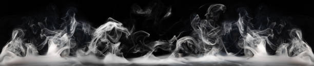 istock Abstract smoke on a dark background . Isolated . 1489992469