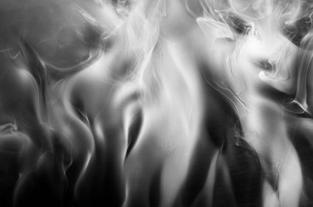 istock Movement of smoke,Abstract white smoke on black background. 1489992600