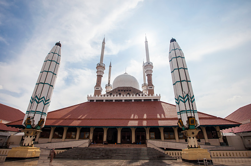 Central Java Grand Mosque, the biggest mosque in Central Java Province, located in Semarang, Indonesia. Icon and landmark of Semarang City.