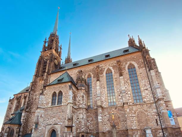 istock Christian church under blue sky in Czech 1490001552