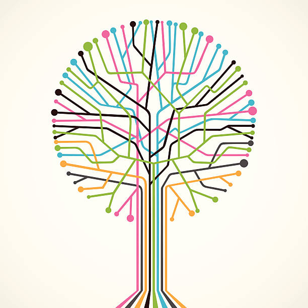 abstract tree vector art illustration