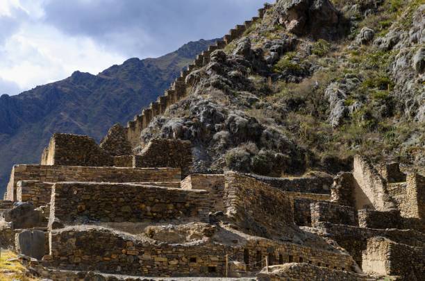 istock Inca archaeological site in Ollantaytambo, Peru 1490015434