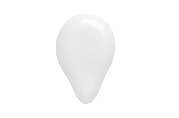 istock A sample of white cosmetic moisturizer. Isolated on a white background. Macrophotography 1490021282