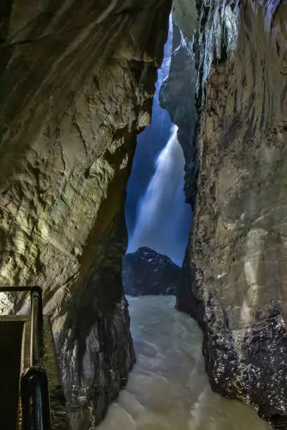 Photo of Trummelbach falls, Lauterbrunnen, Swiss - Europe's largest subterranean water falls