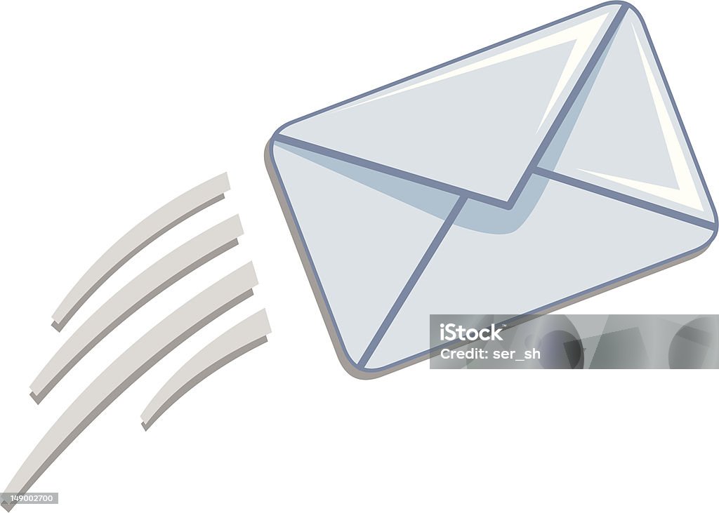 Flying Envelop Flying Envelope Stock Illustration - Download Image Now - Color Image ...