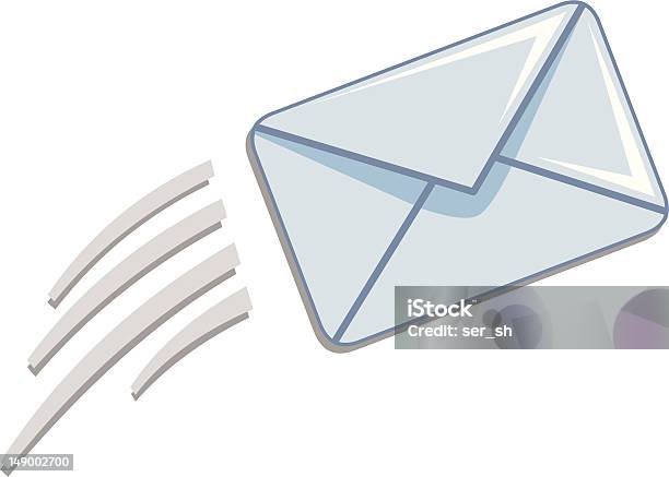 Flying Envelope Stock Illustration - Download Image Now - Color Image, Cut Out, E-Mail