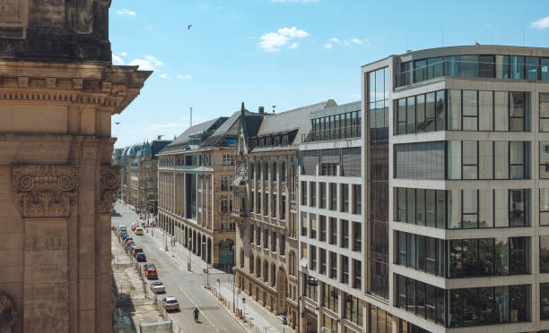 vista de paisaje urbano de alto ángulo en berlín mitte - berlin germany facade day outdoors fotografías e imágenes de stock