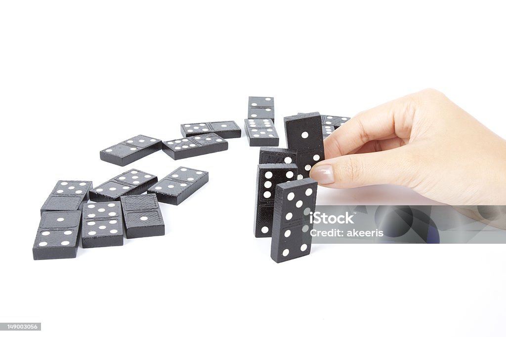 Arrangiare domino - Foto stock royalty-free di Arrangiare