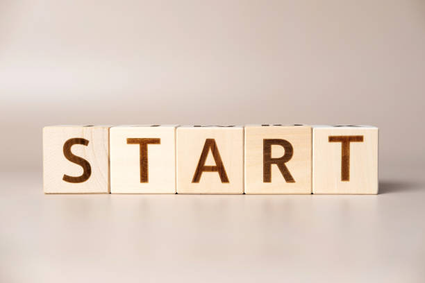 istock The word START on wooden cubes on a beige neutral studio background. Copy Space. Written. Text words matter. Conceptual Photo. Career symbol. The concept of volume increase make business grow. 1490044971