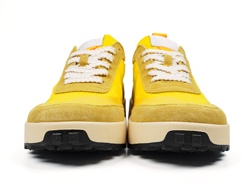 Yellow Shoes on White Background