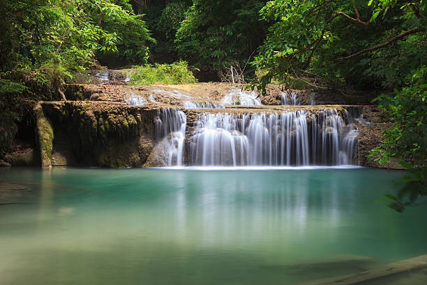 Waterfall in deep forest Waterfall in Deep forest, Kanchanaburi Thailand kanchanaburi province stock pictures, royalty-free photos & images